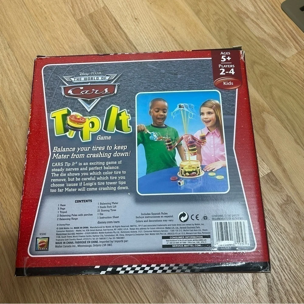 Disney Cars Top It Balancing Strategy Game Lightning McQueen Board Kids Toy